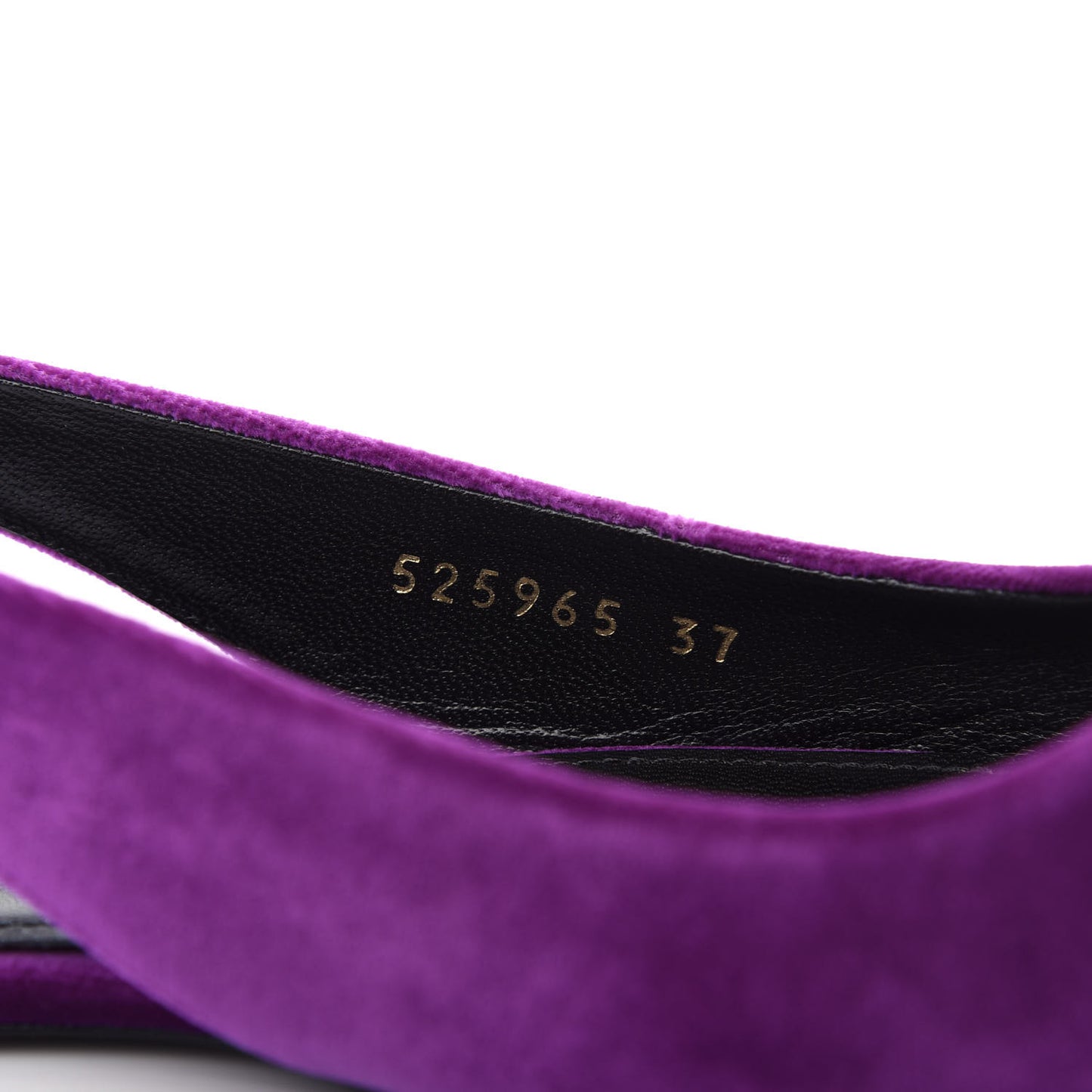 Velvet BB Knife Pointy Toe Slingback Flats 37 Violet Orchidee
