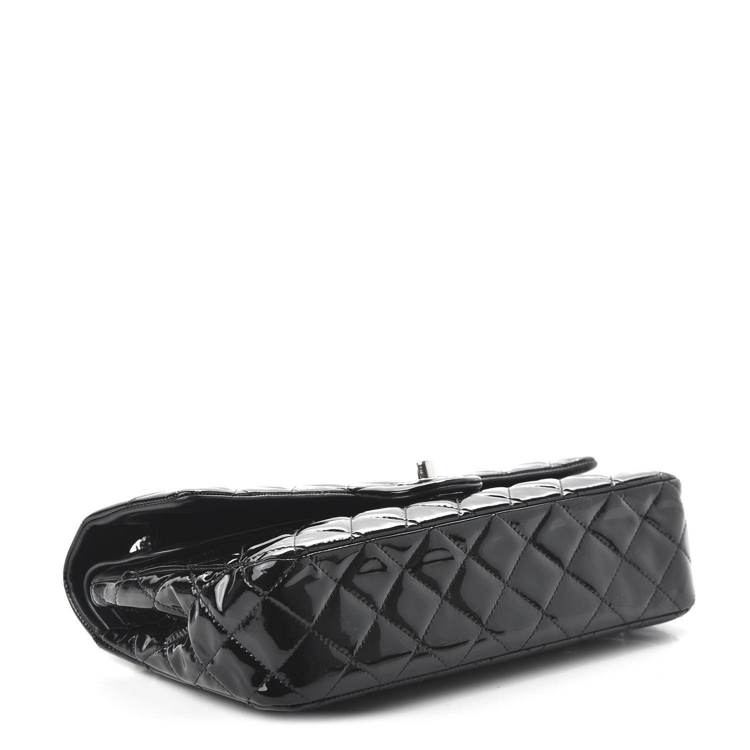 Chanel Patent Quilted Medium Double Flap Black 4 of 11