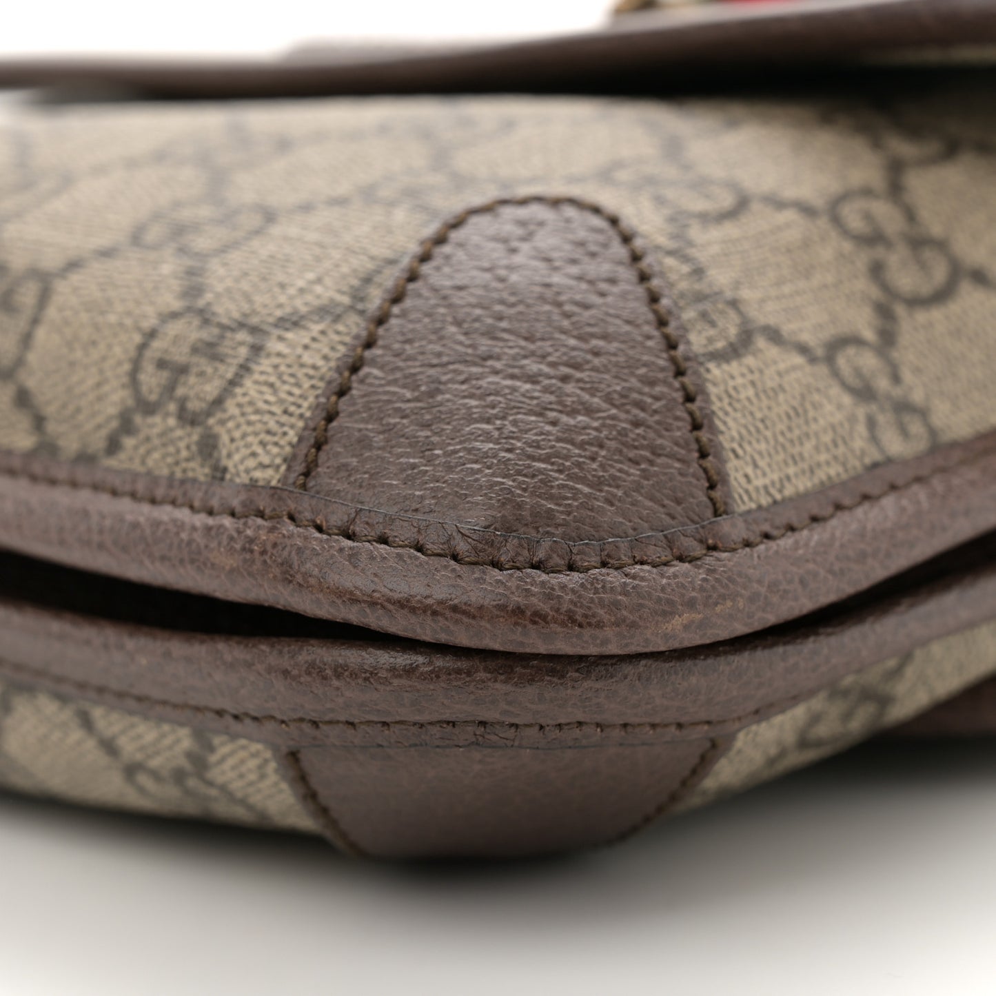 GG Supreme Monogram Web Small Neo Vintage Double Flap Messenger Bag Beige New Acero