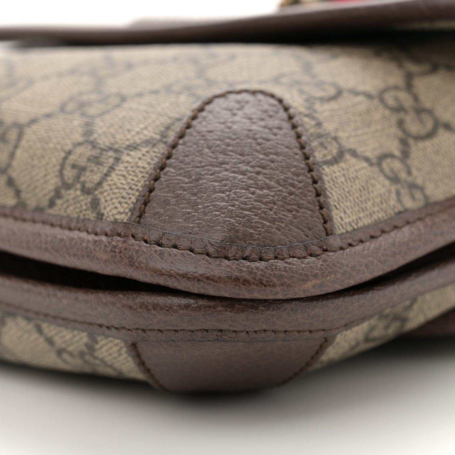 Gucci GG Supreme Monogram Web Small Neo Vintage Double Flap Messenger Bag Beige New Acero 10 of 10