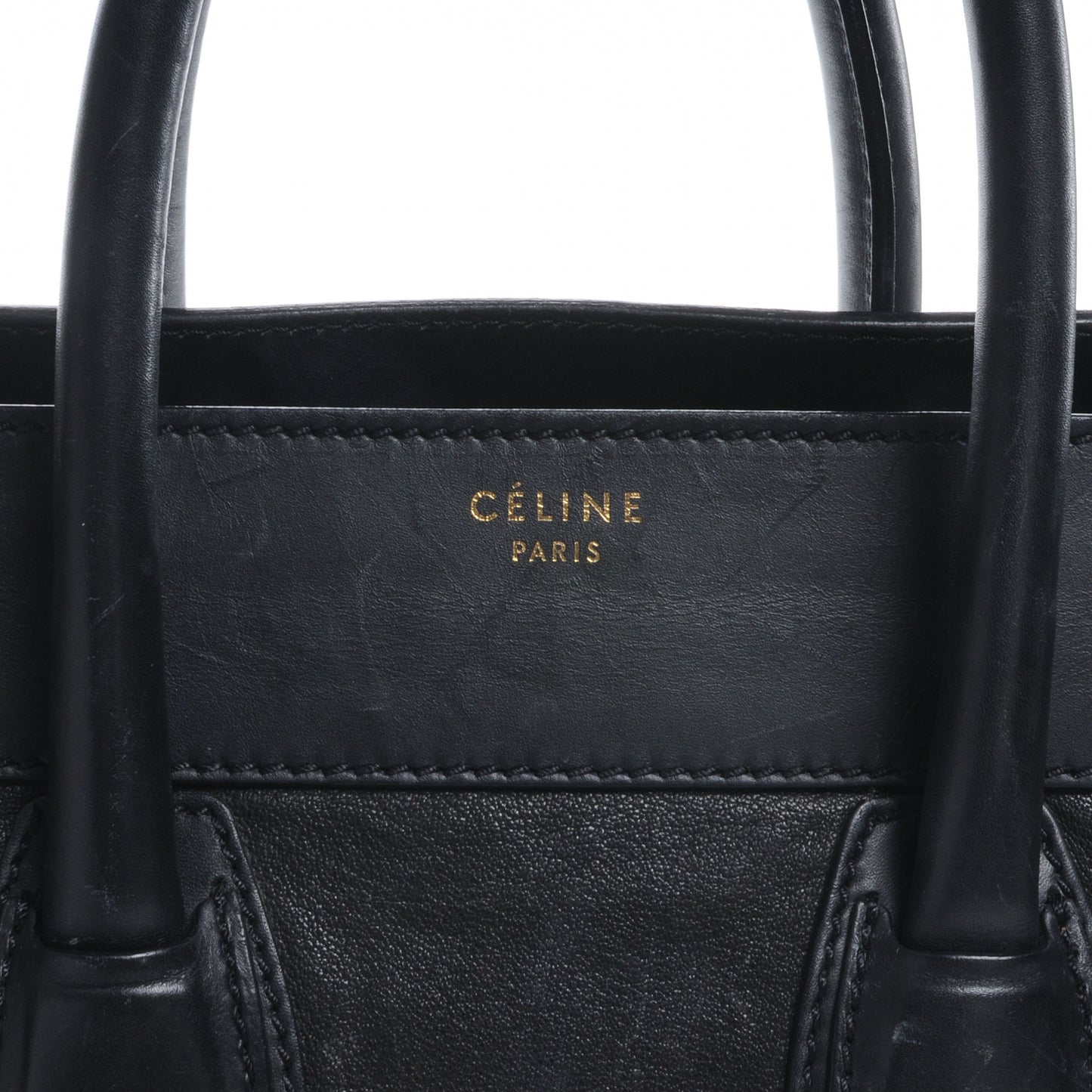 Smooth Calfskin and Lambskin Mini Luggage Black