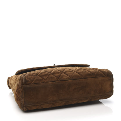 Chanel Suede Quilted Shoulder Flap Bag Brown 4 of 12