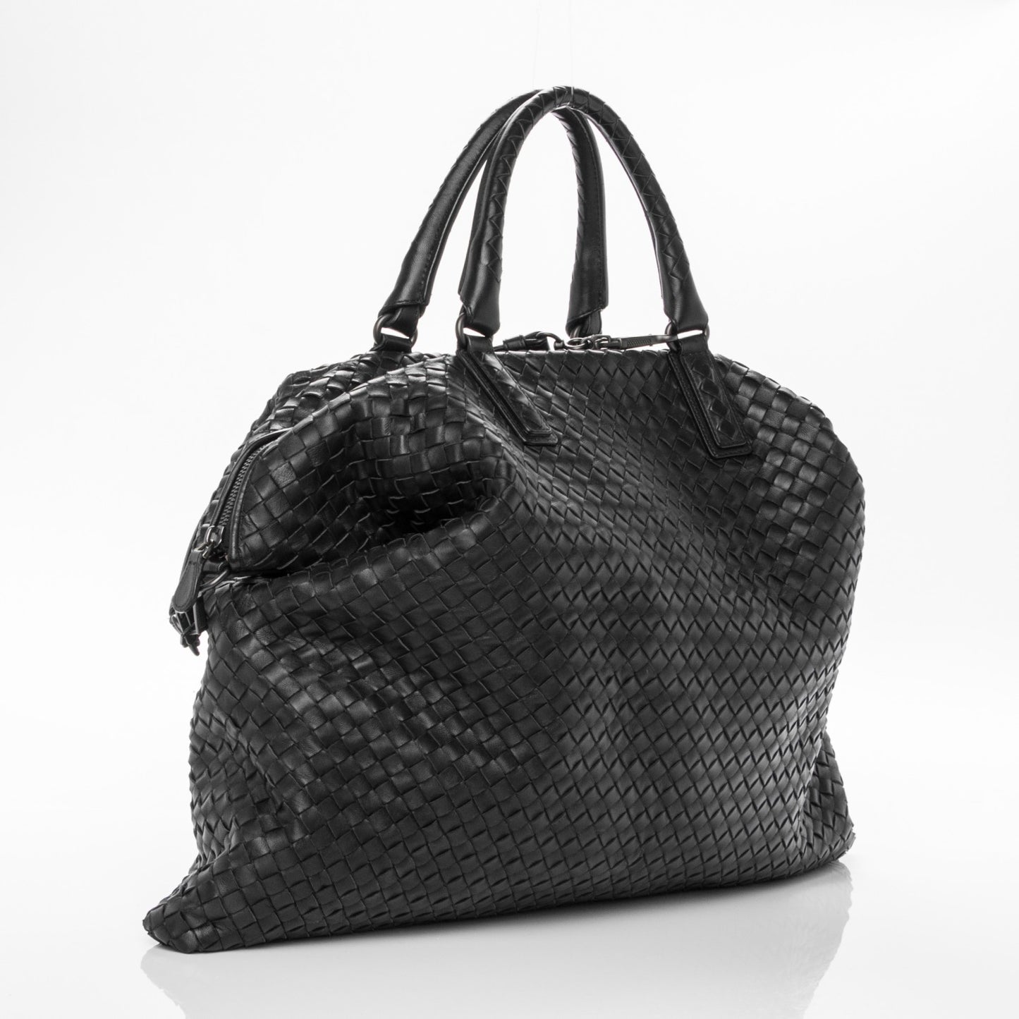 Nappa Intrecciato Maxi Convertible Tote Tourmaline