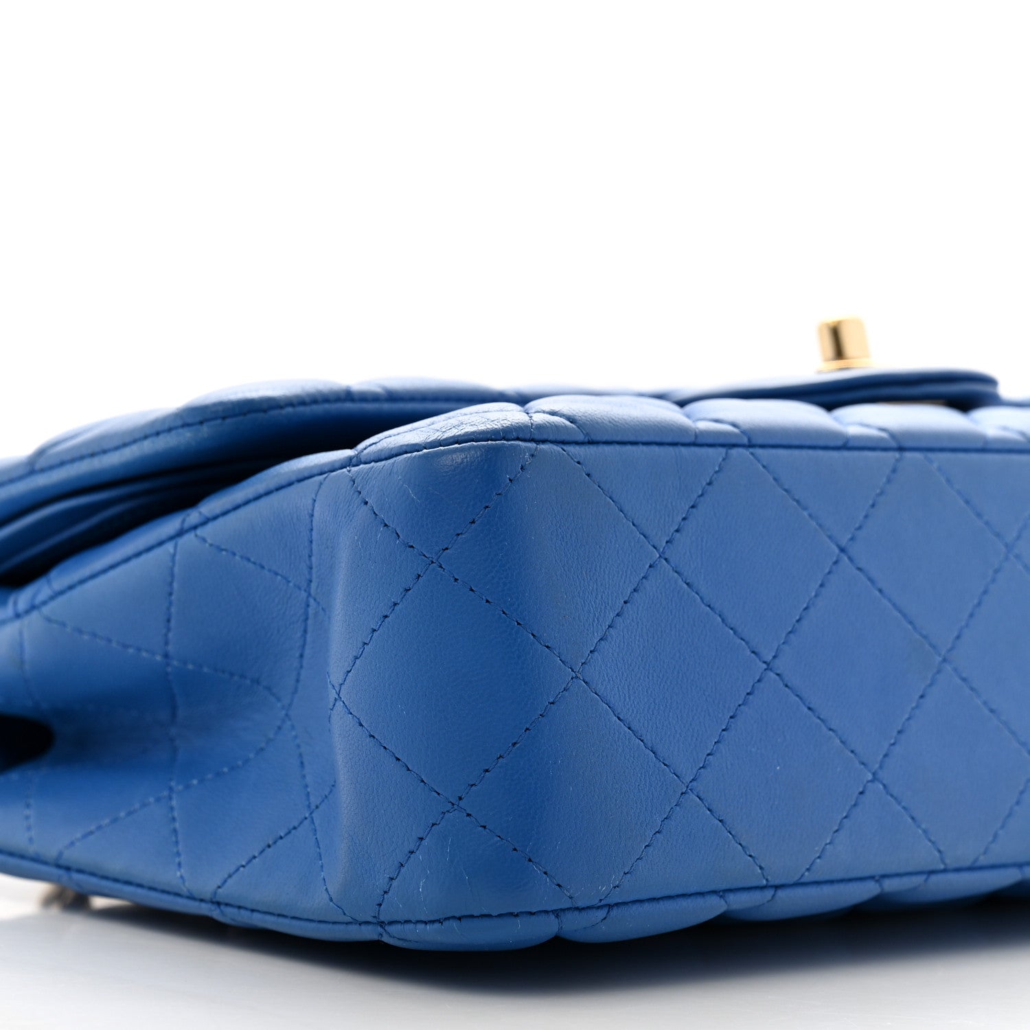 Chanel Lambskin Quilted Medium Double Flap Blue 9 of 12