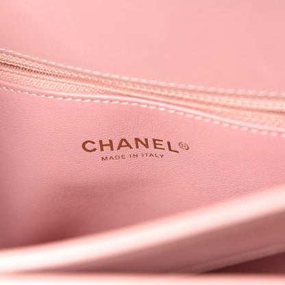 Chanel Lambskin Chevron Quilted Medium Trendy CC Dual Handle Flap Bag Pink 6 of 12