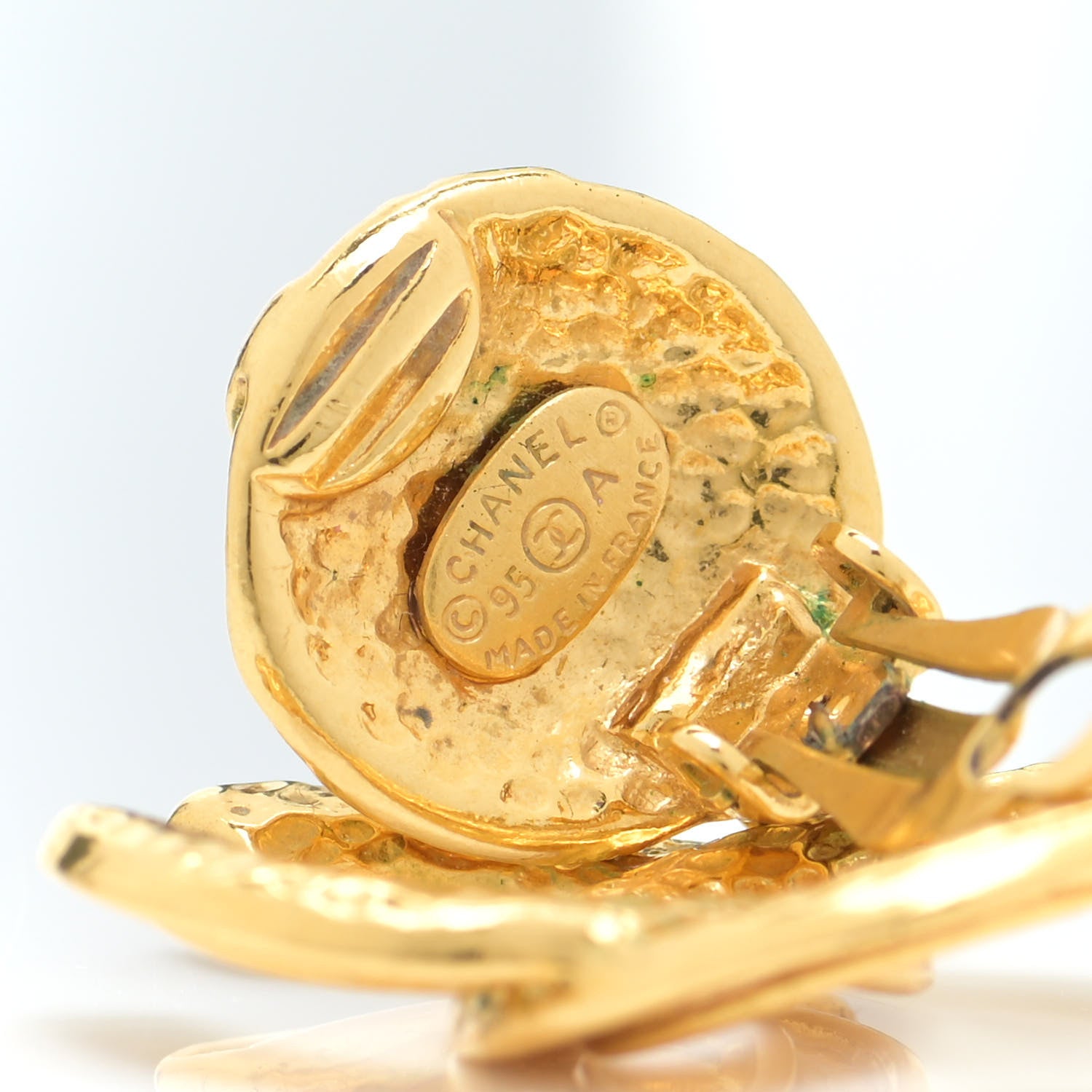 Chanel CC Drop Clip On Earrings Gold 4 of 5