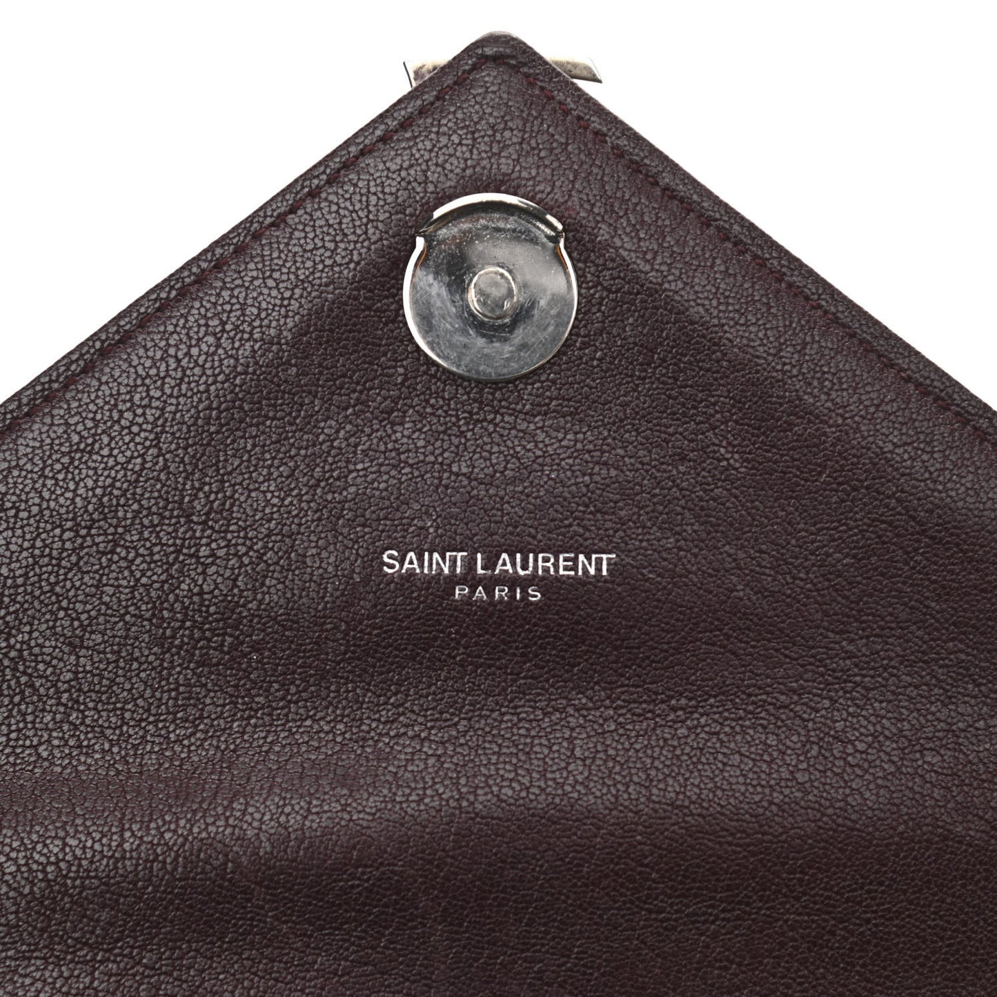 Sheepskin Tri-Quilt Monogram Medium College Bag Bordeaux