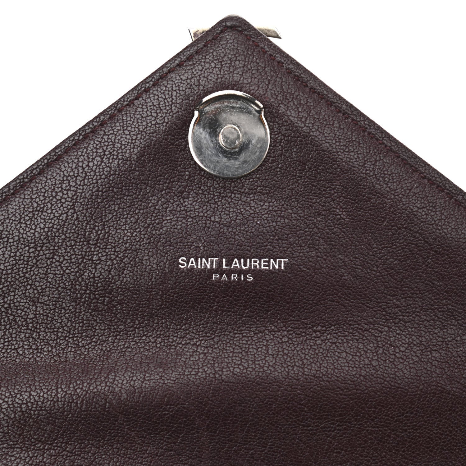 Saint Laurent Sheepskin Tri-Quilt Monogram Medium College Bag Bordeaux 8 of 14