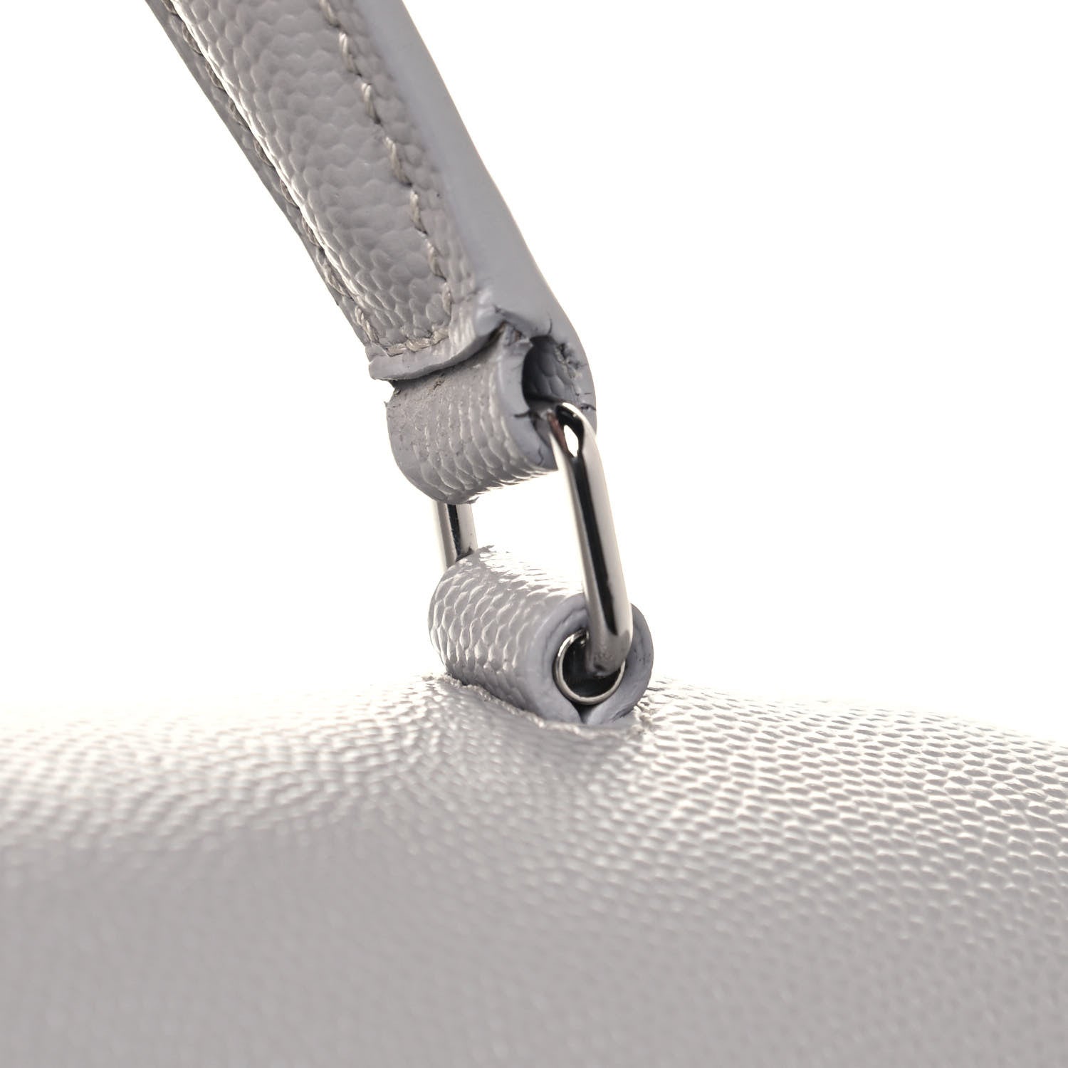 Saint Laurent Grain de Poudre Medium Classic Monogram Cassandra Top Handle Granite 14 of 15