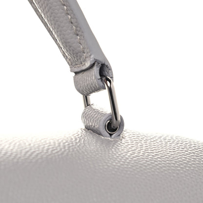 Saint Laurent Grain de Poudre Medium Classic Monogram Cassandra Top Handle Granite 14 of 15