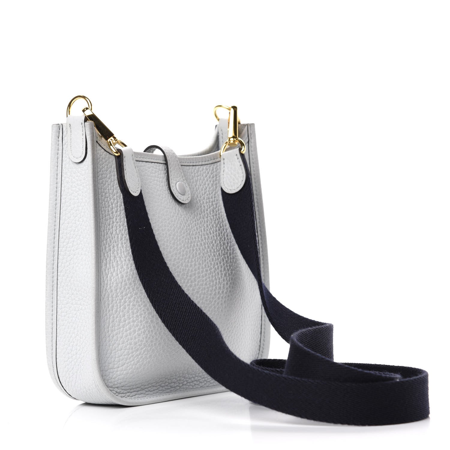 Hermes Taurillon Clemence Amazone Evelyne TPM Bleu Pale Indigo 3 of 9