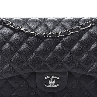Chanel Iridescent Caviar Quilted Jumbo Double Flap Black 10 of 11