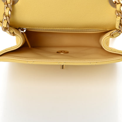 Chanel Caviar Quilted Mini Sweet Classic Flap Yellow 4 of 4