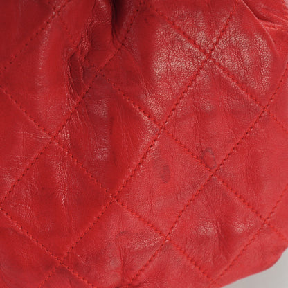 Chanel Lambskin Drawstring Pouch Bag Red 10 of 10