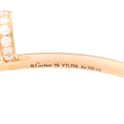 Cartier 18K Yellow Gold Diamond Small Juste Un Clou Bracelet 16 3 of 4