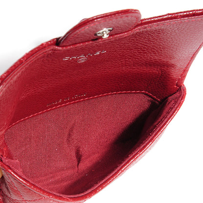 Chanel Caviar Quilted Coin Purse Dark Red 6 of 10