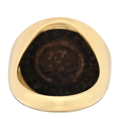 Parker & West by FASHIONPHILE 18K Yellow Gold Ancient Coin Signet Ring 53 6.25 3 of 6