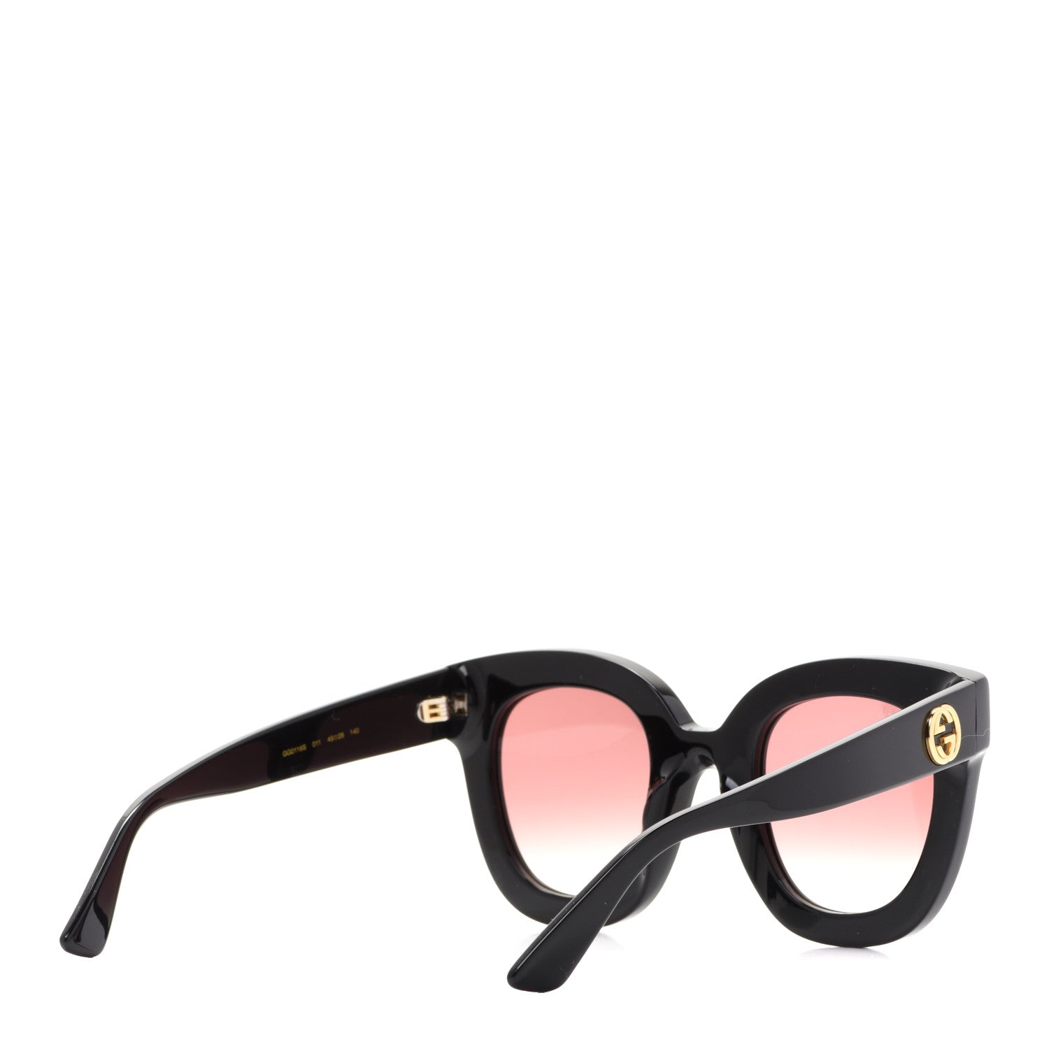 Gucci Acetate Stars Cat Eye Sunglasses GG0116S Black 4 of 8