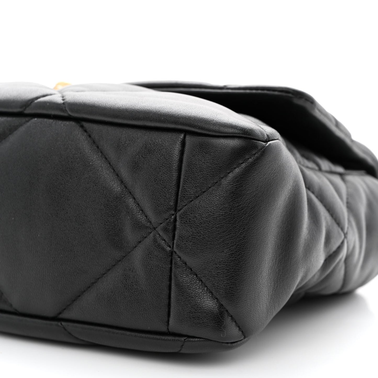 Goatskin Quilted Large Chanel 19 Flap Black