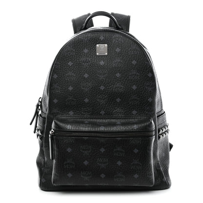MCM Visetos Medium Side Studs Stark Backpack Black 1 of 8