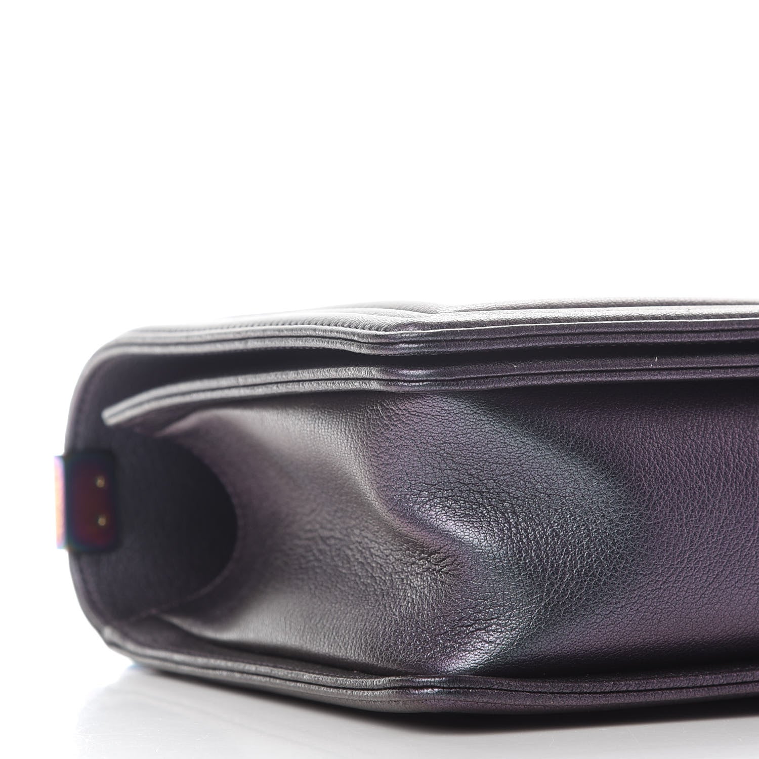 Chanel Iridescent Goatskin Quilted New Medium Boy Flap Purple 8 of 9