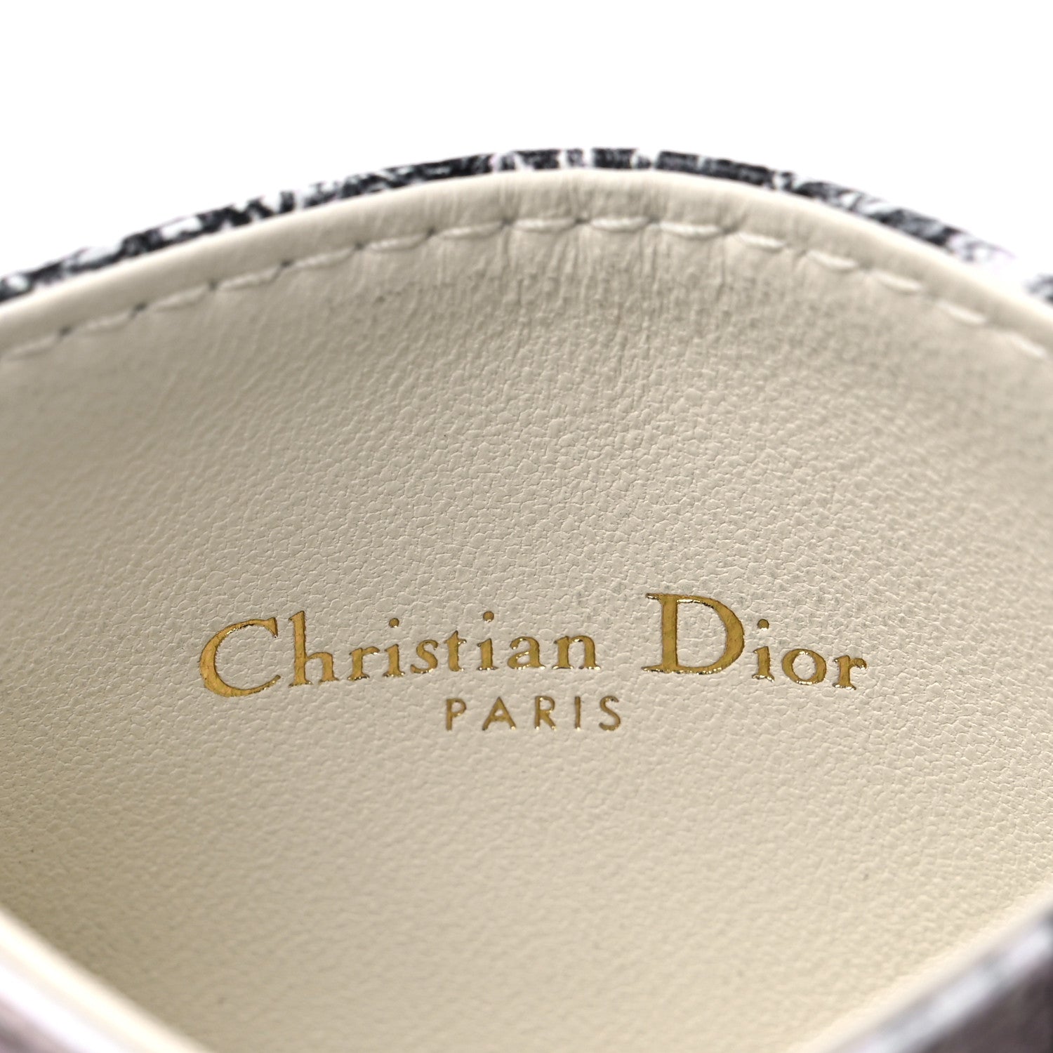 Christian Dior Calfskin Printed Toile De Jouy Lady Dior Card Holder Blue 6 of 9