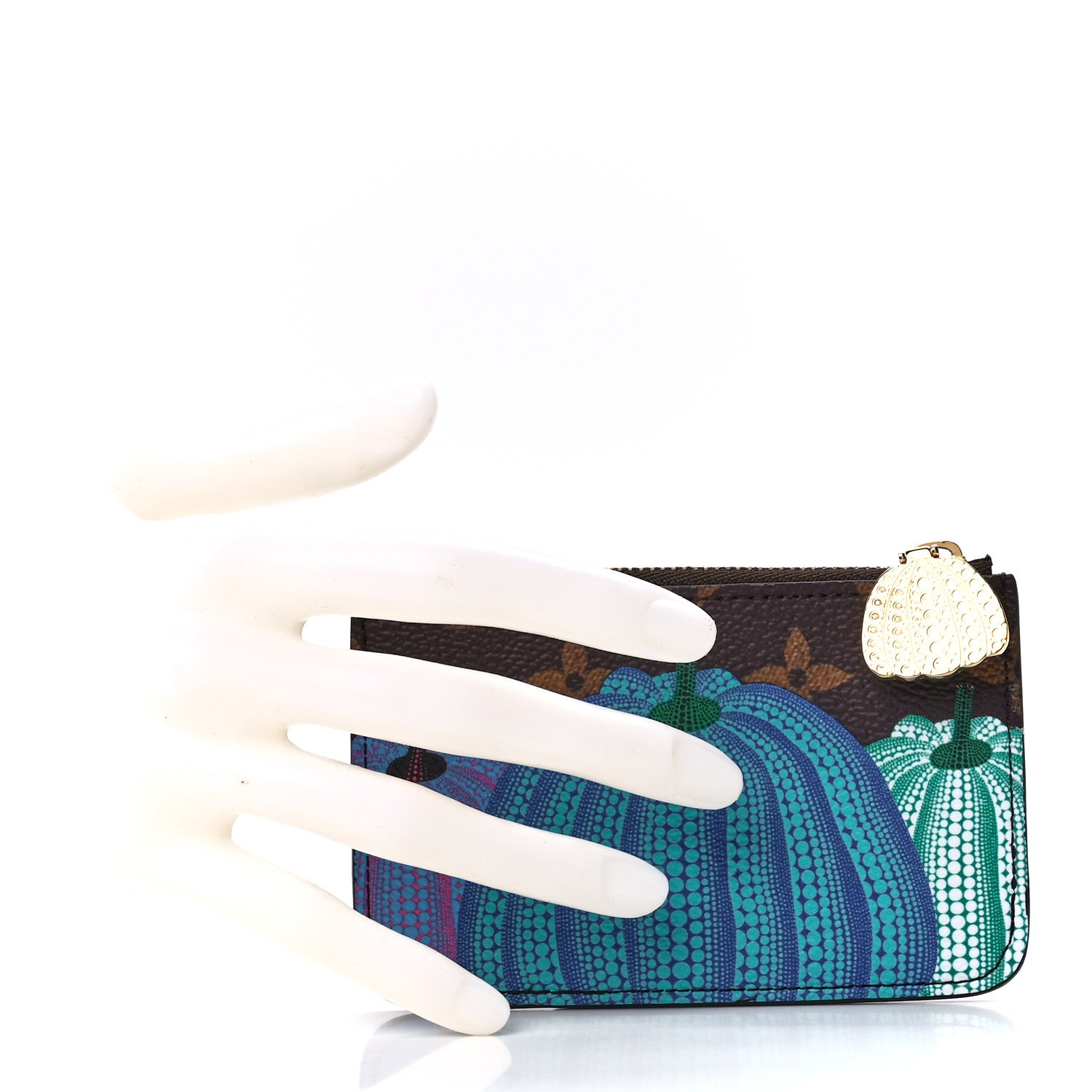 Louis Vuitton LV X YK Monogram Kusama Pumpkin Zipped Romy Card