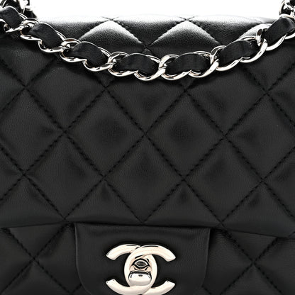 Chanel Lambskin Quilted Mini Square Flap Black 8 of 10