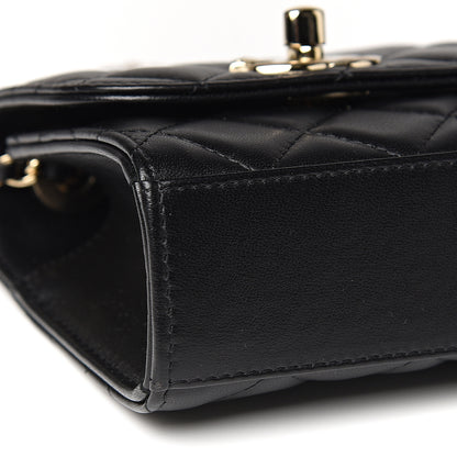 Chanel Lambskin Quilted Mini Trendy CC Chain Wallet Black 7 of 10