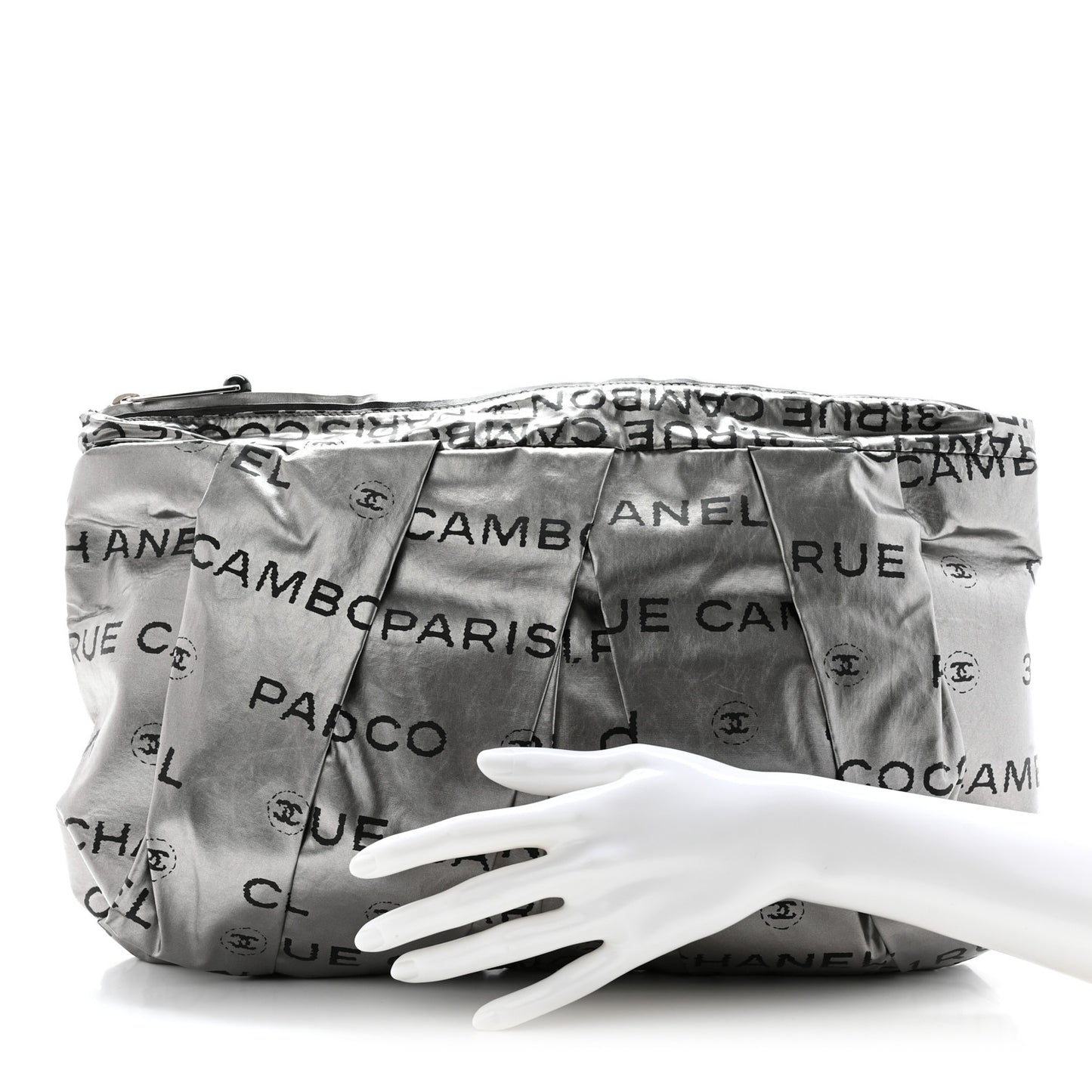 Coated Canvas Unlimited Clutch Silver