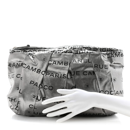 Chanel Coated Canvas Unlimited Clutch Silver 2 of 9