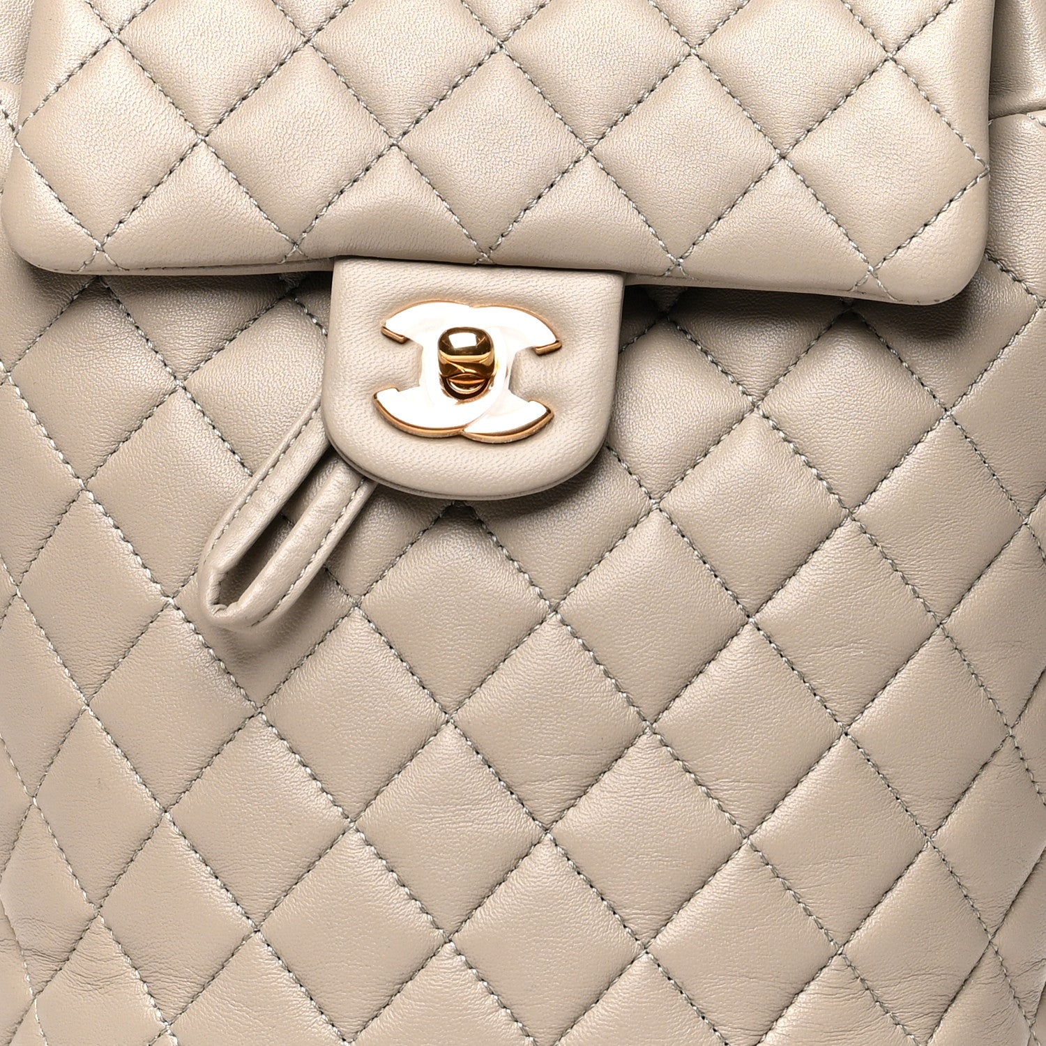 Chanel Calfskin Quilted Mini Urban Spirit Backpack Grey 7 of 9
