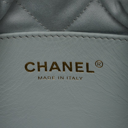Chanel Shiny Calfskin Quilted Mini Chanel 22 Light Blue 6 of 9