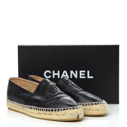 Chanel Lambskin CC Espadrilles 40 Black 12 of 12