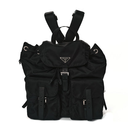Prada Tessuto Nylon Saffiano Medium Backpack Black 1 of 9