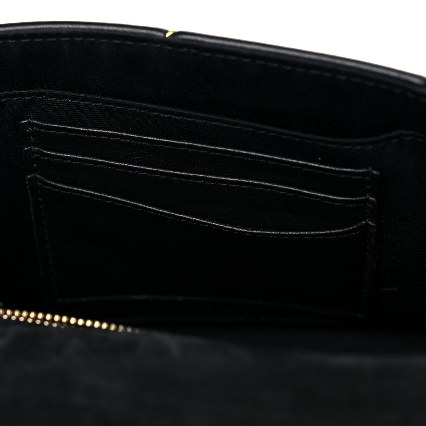 Metallic Lambskin Calfskin Patchwork Monogram Medium Jamie Black Gold