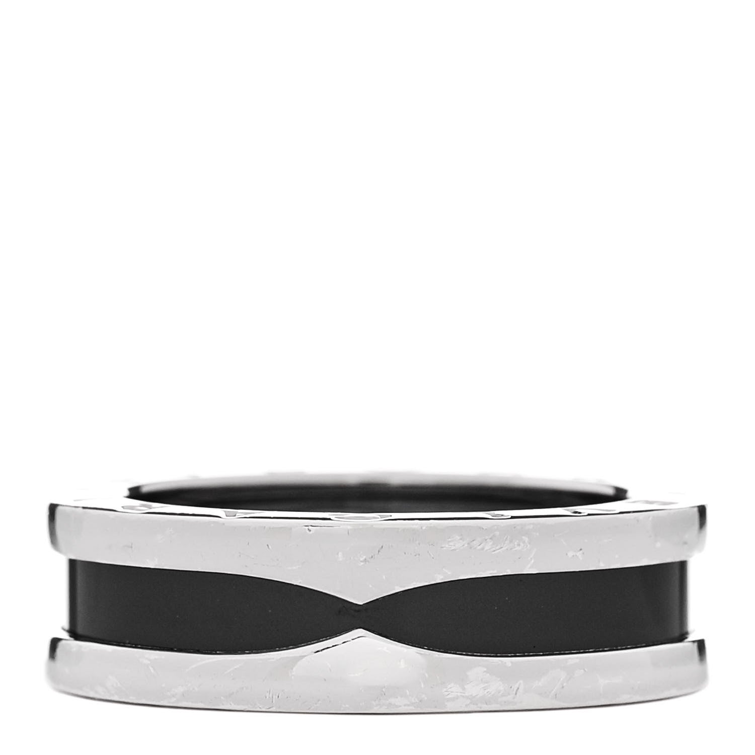 Bulgari Sterling Silver Ceramic Save The Children One-Band Ring 55 7.25 1 of 7