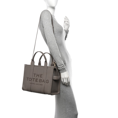 Marc Jacobs Grained Calfskin Medium The Tote Bag Cement 2 of 13