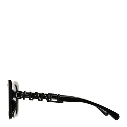 Chanel Acetate Strass Polarized Square Sunglasses 5422-B-A Black 2 of 8