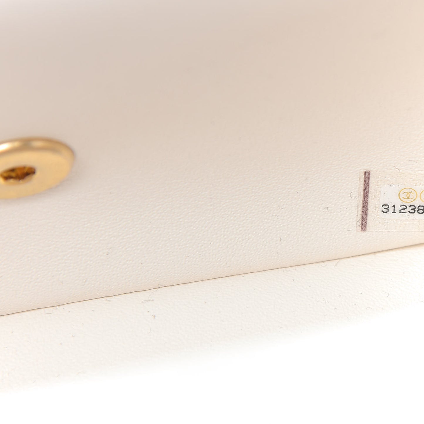 Caviar Quilted Mini Top Handle Rectangular Flap White