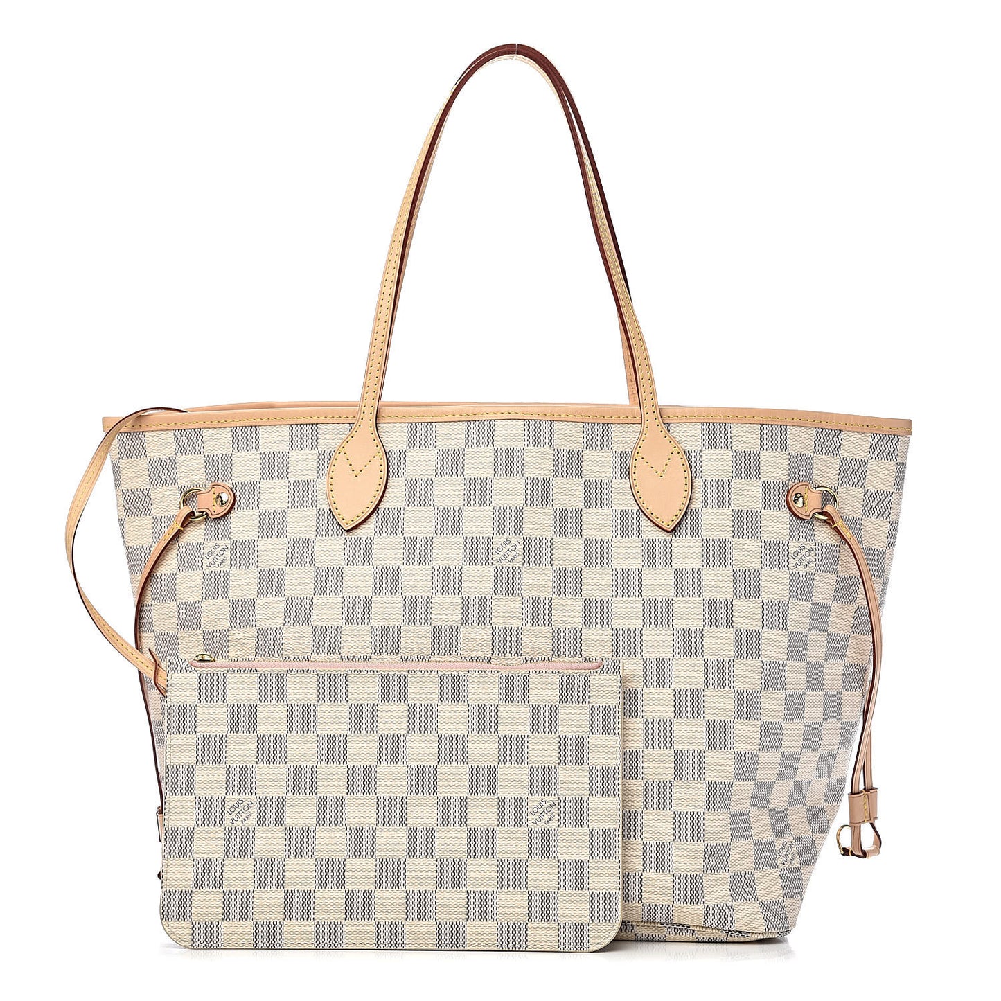 Damier Azur Neo Neverfull MM Rose Ballerine