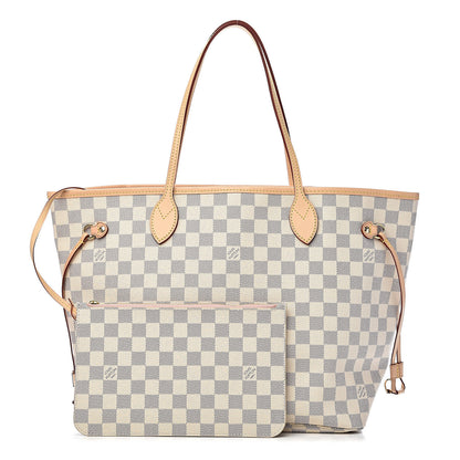 Louis Vuitton Damier Azur Neo Neverfull MM Rose Ballerine 1 of 11