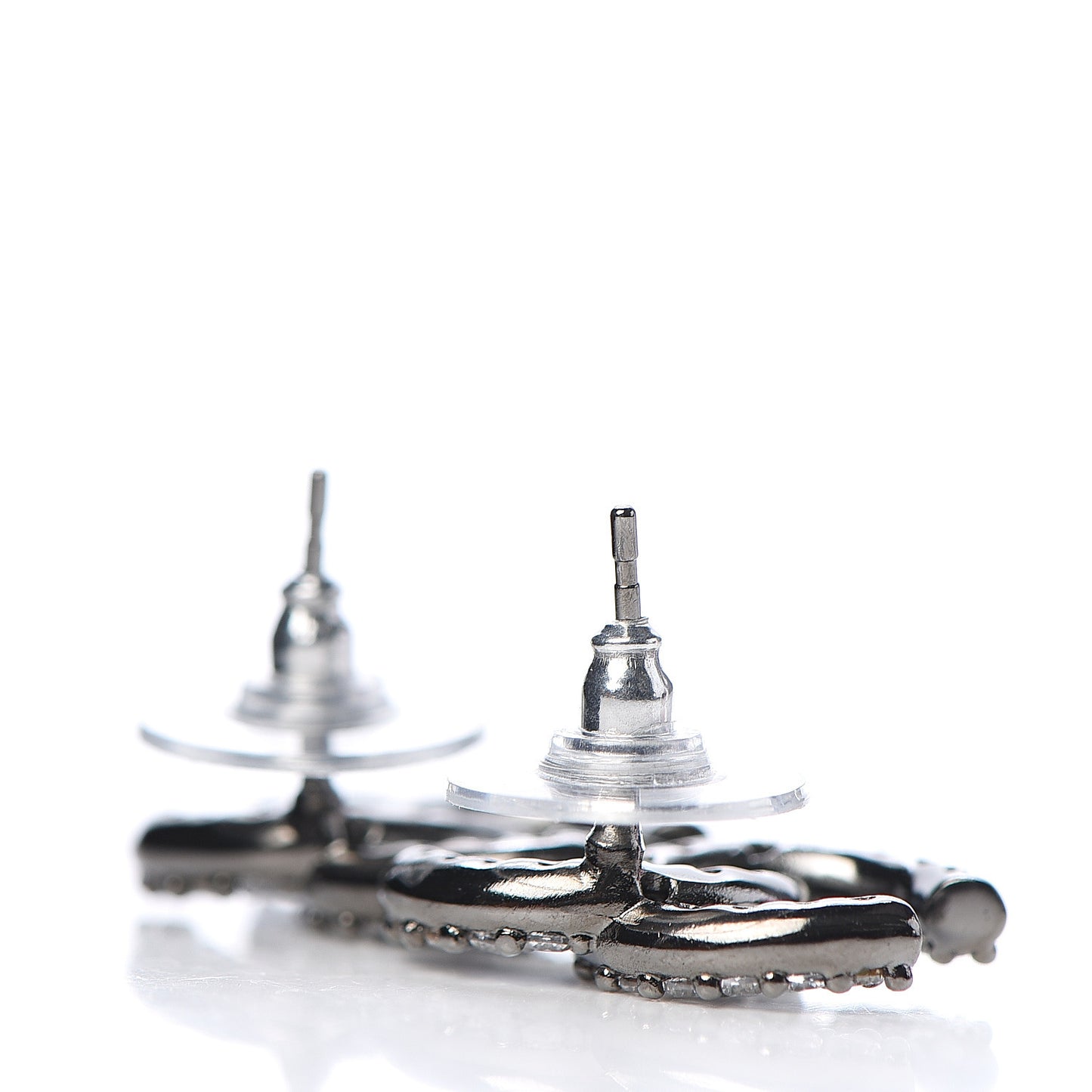 Ruthenium Crystal CC Earrings