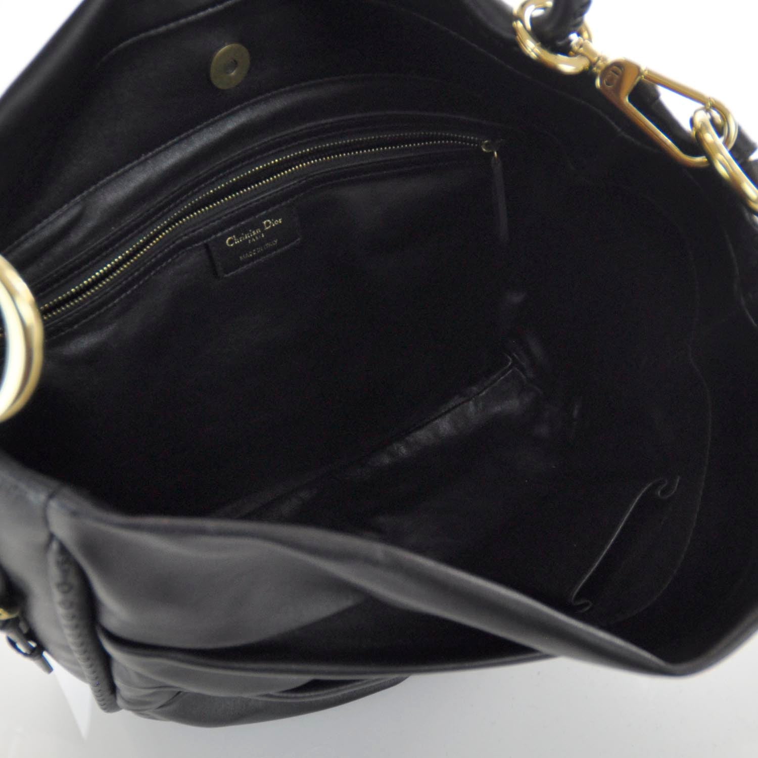 Christian Dior Lambskin Libertine Medium Hobo Black 5 of 7