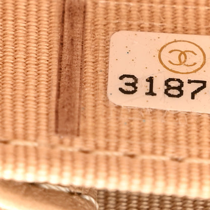 Chanel Caviar Quilted Zip Around Coin Purse Beige 8 of 8