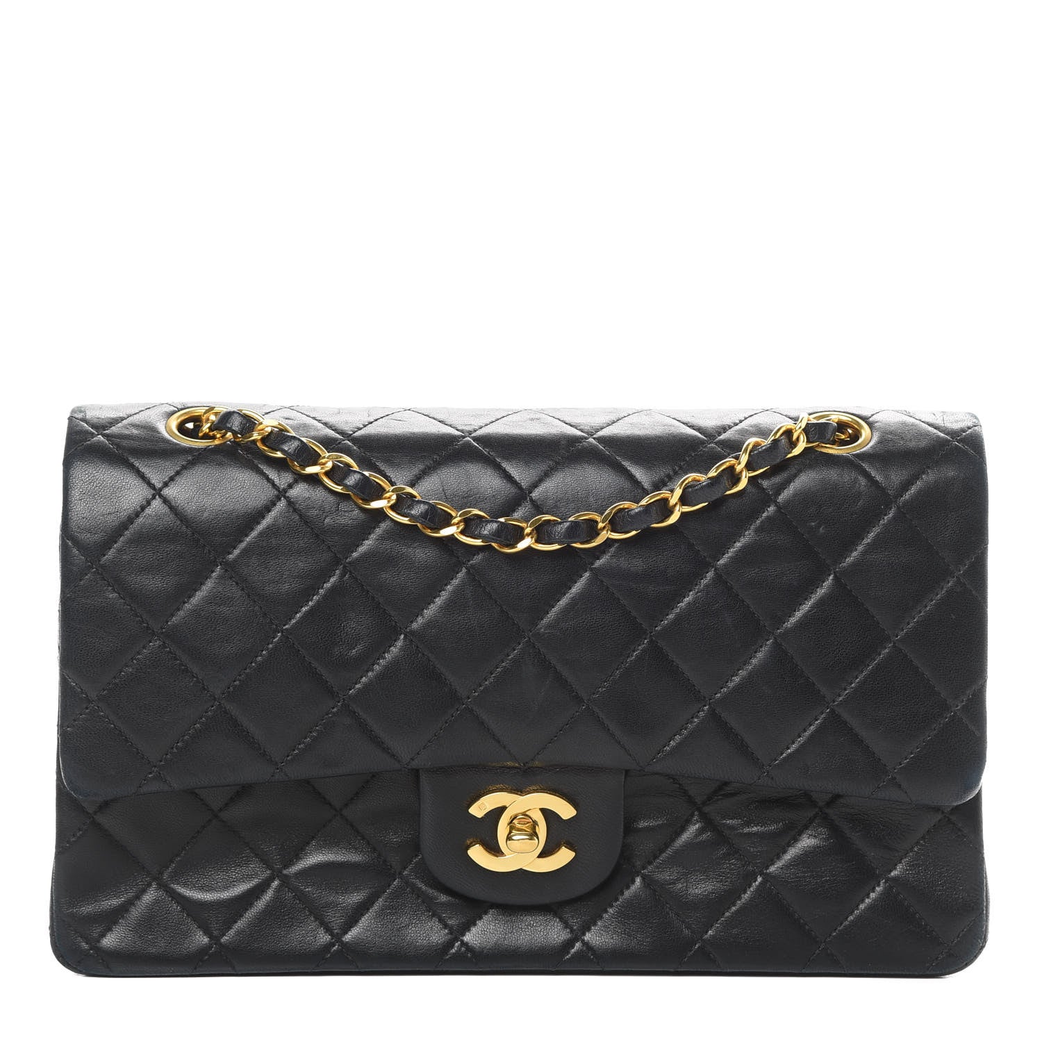 Chanel Lambskin Quilted Medium Double Flap Black 1 of 19