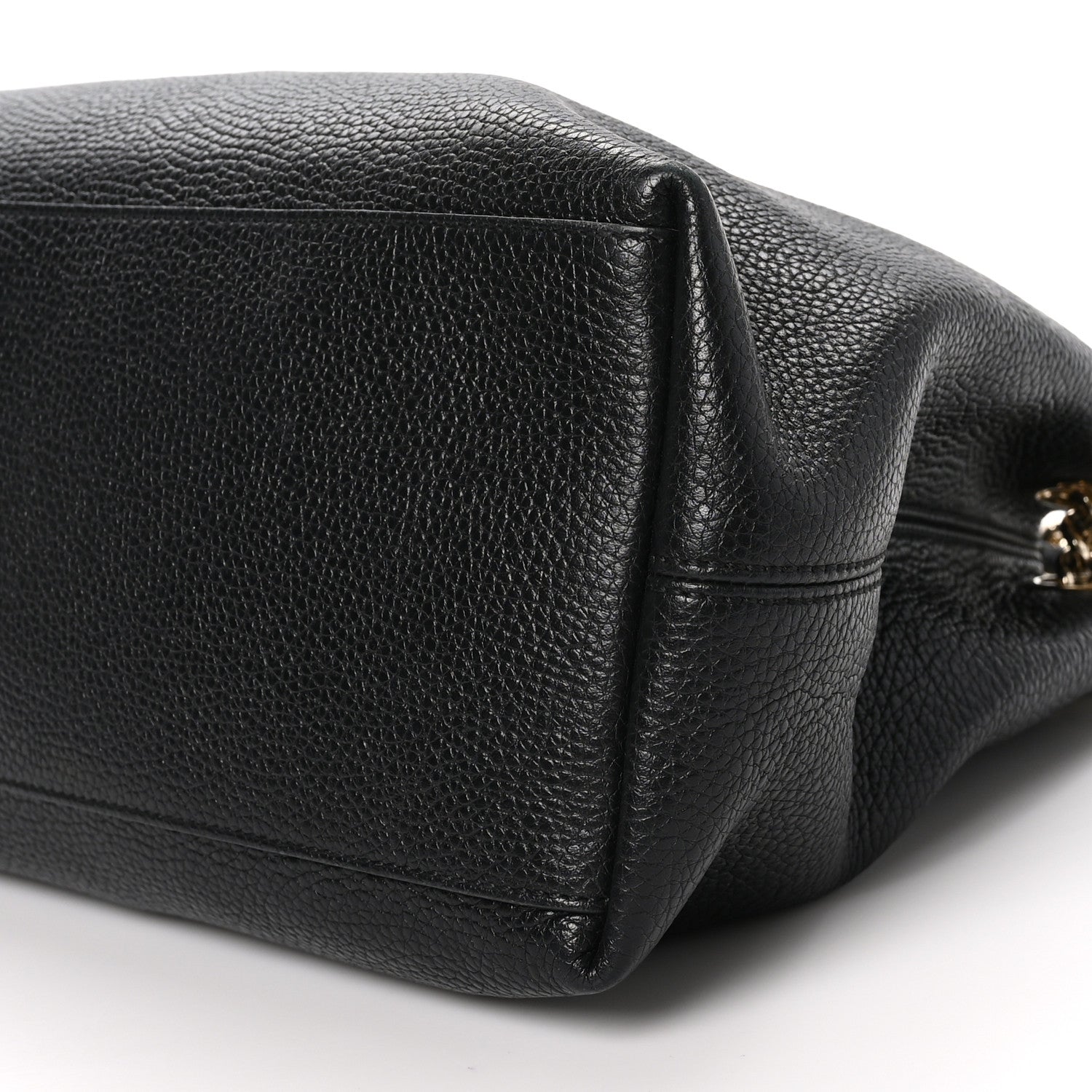 Gucci Pebbled Calfskin Medium Soho Chain Shoulder Bag Black 10 of 10