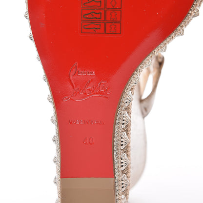 Christian Louboutin Cork Studded Pyradiams 110 Platform Sandals 40 Silver 6 of 7
