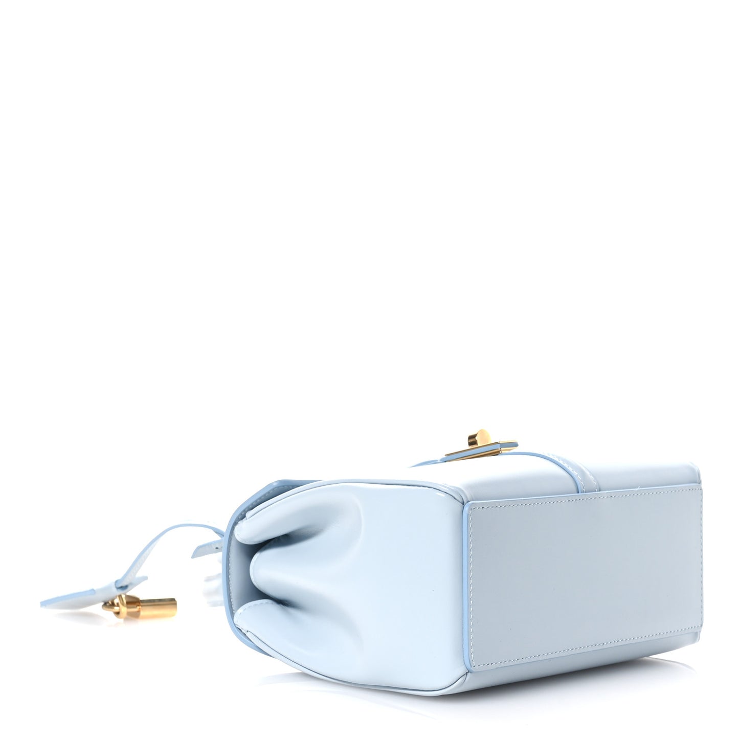 Satinated Calfskin Mini 16 Top Handle Bag Pale Blue