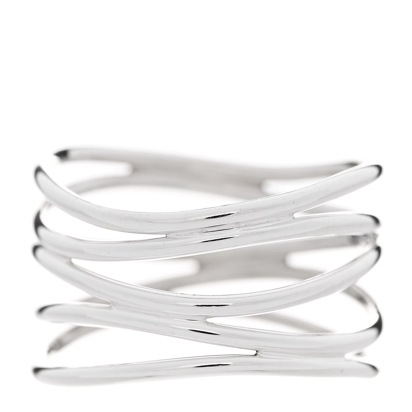 Sterling Silver Elsa Peretti 5 Row Wave Ring 53 6.5